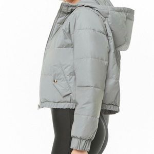 Forever 21 synthetic hooded Reflective puffer jacket